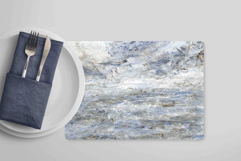 Grey Abstract Seascape Placemats - 5 Day Turnaround**