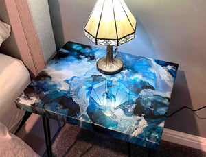 Luxury Coffee Table - Any Colour Bespoke Handcrafted Side Table - Designer Resin Table - Stylish Modern Home Furniture - Resin River Table - Designer End Table