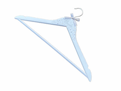 Bride Hanger for Wedding Dress | White Wooden Bridal Hanger with Bow