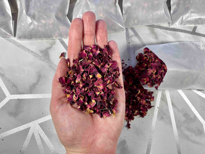 50 Packs Wedding Confetti Rose Petals | Pre Filled Natural Dried Flower Biodegradable Confetti