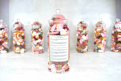 Secret Santa Personalised Sweet Jar - Custom Message Pick n Mix Gift Jar