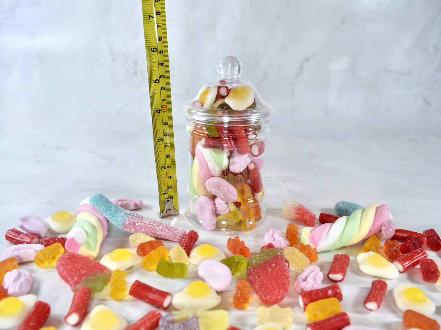 Personalised Wedding Favour Sweet Jars with Sweets Included - Wedding Guest Goodie Bag Fillers - Bulk Wholesale Wedding Confectionary Candy