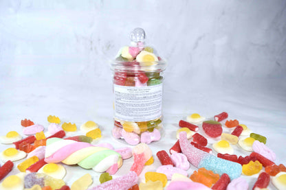 Personalised Wedding Favour Sweet Jars with Sweets Included - Wedding Guest Goodie Bag Fillers - Bulk Wholesale Wedding Confectionary Candy