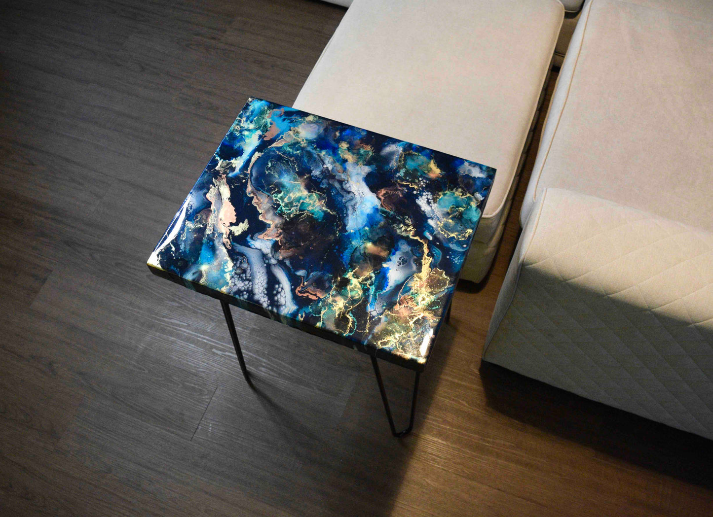 Luxury Coffee Table - Any Colour Bespoke Handcrafted Side Table - Heat Safe and Scratch Resistant