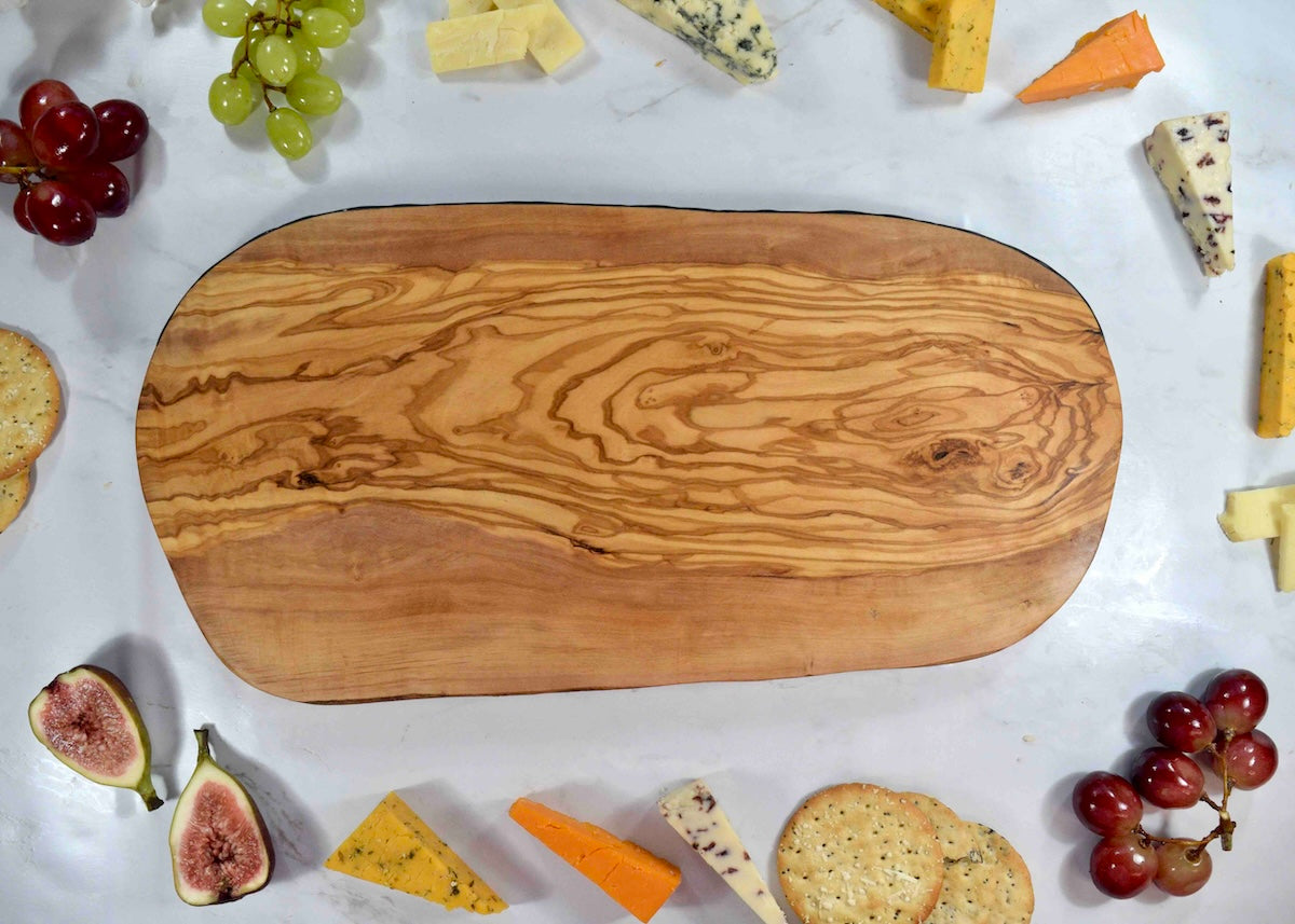 Black Resin Chopping Board - Olive Wood Cheese Board - Unique Housewarming Gift - New Home Present - Retirement Gift for Colleague