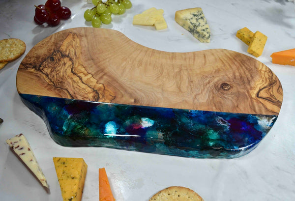 40cm Olive Wood Board with Resin Art