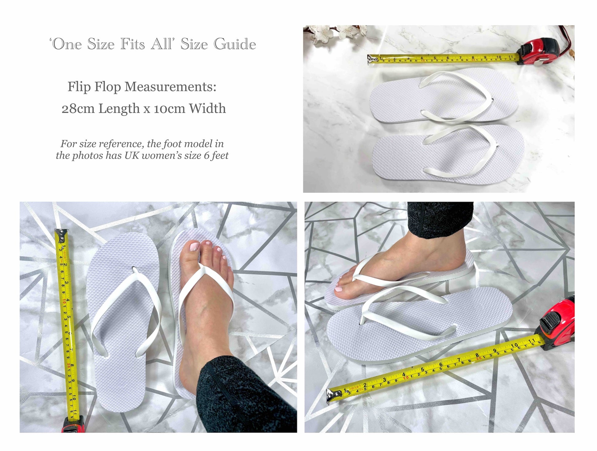 White Wedding Flip Flops Bulk | Basket Included | Wholesale Wedding Guest Shoes One Size Fits All