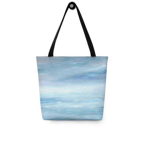 Morning Mist Canvas Bag - Ocean Water Tote Bag - Nautical Clothing - Abstract Seascape - Light Blue Shopper Bag - Duck Egg Blue Grocery Bag - Sturdy Shopping Bag - Nature Inspired