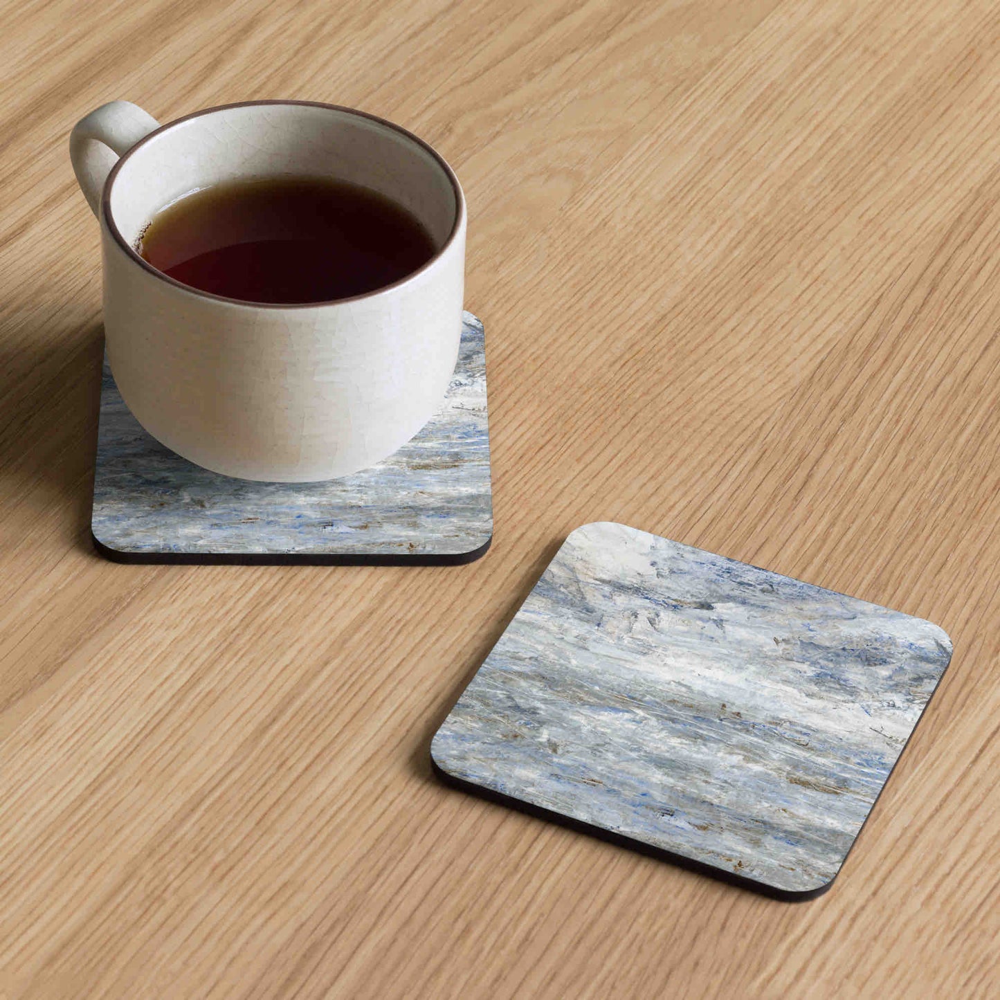 Grey Abstract Seascape Coasters - Ocean Coastal Decor - Grey Home Accents - Neutral Colour Drinks Coasters - New Home Housewarming Gift Ideas