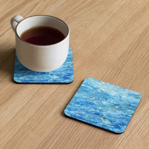 Blue Water Drinks Coasters - Coastal Living - Nautical Decor - Blue Ocean Drink Mats - Table Dining Mats