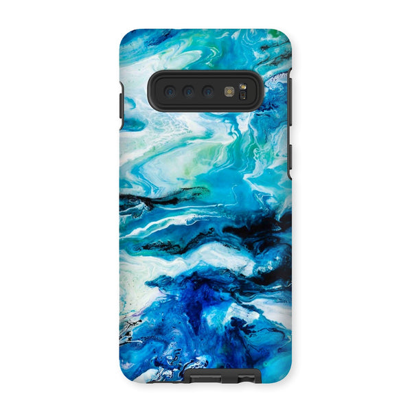 Abstract Ocean Water Tough Case For Phone Marbled Fluid Art Design