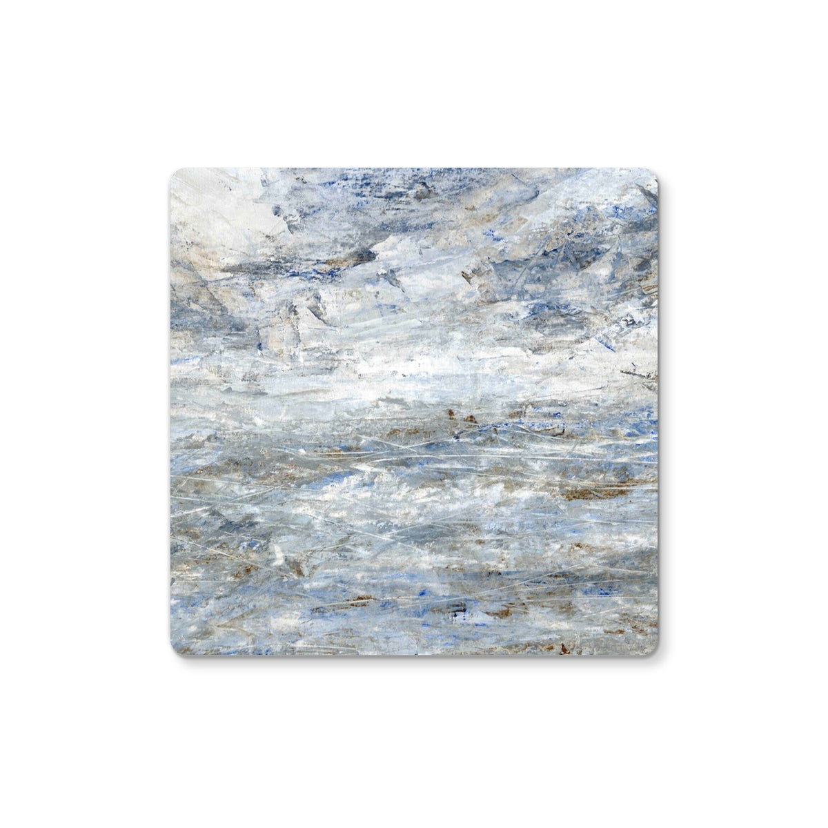Grey Abstract Seascape Coasters - Ocean Coastal Decor - Grey Home Accents - Neutral Colour Drinks Coasters - New Home Housewarming Gift Ideas
