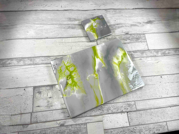 Lime Green Dining Table Mats - Luxury Placemat and Coaster Set
