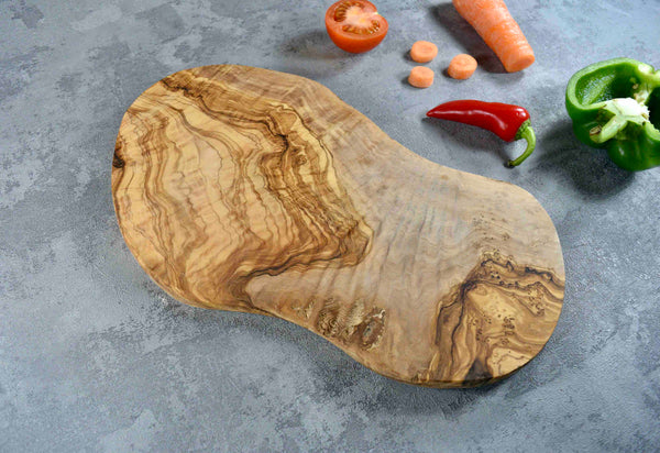 Rounded Natural Olive Wood Board 32cm 