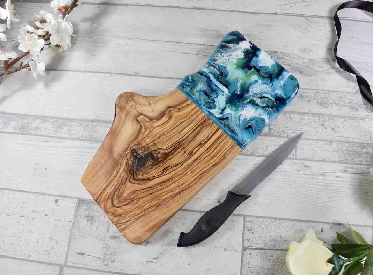 Rustic Olive Wood Cutting Board 30cm 