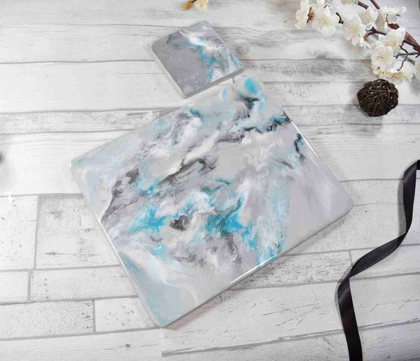 Silver Grey Placemats and Coasters for Dining Table - Epoxy Resin Art
