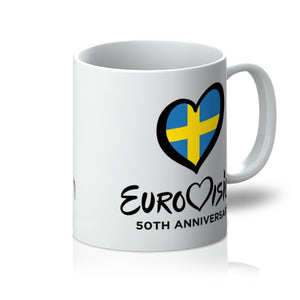 Eurovision 50th Anniversary - Eurovision Sweden Mug - Eurovision Song Contest Malmö 2024 Cup - Eurovision Christmas Gift Ideas - Eurovision Birthday Gift - Eurovision Lover