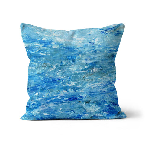 Ocean Waves Cushion with Insert - Coastal Home Decor - Beach Vibes Throw Pillow - Nature Inspired Decorative Sofa Cushion