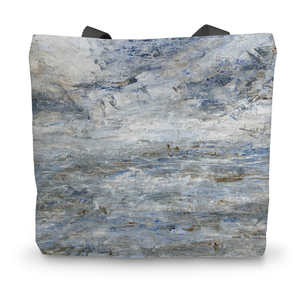 Grey Seascape Canvas Tote Bag - Ocean Water Tote Bag - Nautical Clothing - Abstract Seascape - Neutral Shopper Bag - Grey Grocery Bag - Sturdy Shopping Bag - Nature Inspired