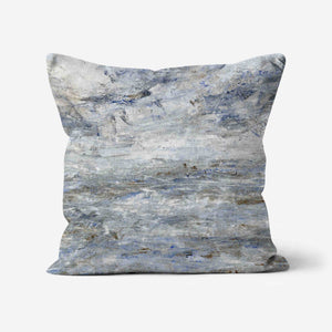 Abstract Seascape Throw Pillow With Insert - Grey Coastal Chair Cushion